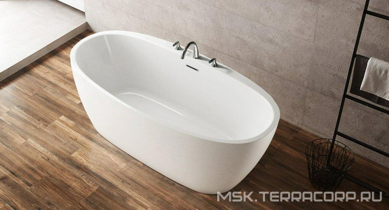 Ванна 1700x800xh600мм, акрил, отдельностоящая, слив-перелив цв.хром в комплекте, BelBagno ZZ BelBagno Универсал BB404-1700-800