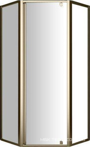 Душевое ограждение AZ-113P 100*100*200 мм, пятиугольное, профиль бронза, прозрачное стекло 6 мм, БЕЗ поддона ZZ Aquael CS AZ-113P