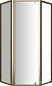 Душевое ограждение AZ-113P 100*100*200 мм, пятиугольное, профиль бронза, прозрачное стекло 6 мм, БЕЗ поддона ZZ Aquael CS AZ-113P