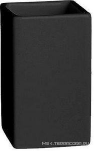 Стакан 7х7хh12см, настенный (матовая чёрная керамика),  ZZ Fantini Young 96 P4 7602
