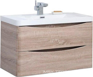 База под раковину подвесная с двумя выкатными ящиками, 800х480хh450мм, без раковины, (цв.Rovere Bianco), Ancona ZZ