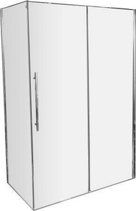 Душевое ограждение "Пуэрта" 1100 мм  (для Г-образного или от "стены до стены") проф.хром, прозрачн.стекло, БЕЗ поддона, БЕЗ боковой части ZZ Good Door PUERTA ПУ00008