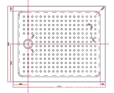 Поддон душевой 1100х900h150мм, прямоугольный, отв. слива 90мм, (сифон крышка цв.хром, мет каркас, ножки в компл.), акрил цв.белый, Cezares ZZ Cezares Универсал TRAY-A-AH-110/90-15-W