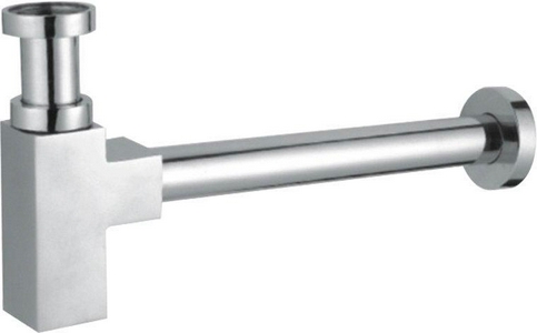 Сифон для раковины / биде, бутылочный, 1 1/4, d32мм, (латунь, цв.хром, квадратный), Cezares ZZ Cezares Универсал CZR-SMQ2-01