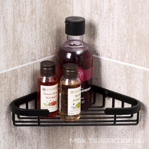 Полка металлическая, цв.черный ZZ Wasserkraft elbe K-733/BLACK