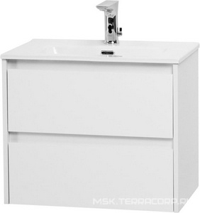 База под раковину подвесная с двумя выдвижными ящиками, 705х395хh500мм, (без раковины арт.BB700/390ETL), (цв.Bianco Opaco),  ZZ BelBagno Kraft KRAFT 39-700/390-2C-SO-BO