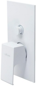 Смеситель для душа, встраиваемый в стену, с переключателем, (цв.белый матовый),  ZZ Cezares Porta PORTA-VDIM-BIO