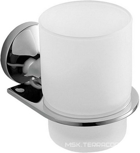 Стакан настенный, хром/матовое стекло  ZZ Iddis Mirro MIRMBG1I45