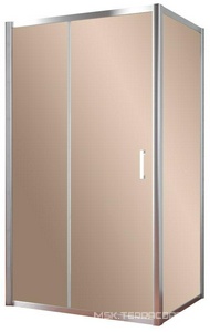 Душевое ограждение Z2P+ZPV, 190x90x1900 мм, профиль хром глянец, стекло бронза ZZ Vegas Glass ZP+ZPV Z2P+ZPV 190*90 08 05