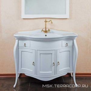 Тумба 108x58xh82см, напольная, под раковину, (цв.белый матовый), Marian ZZ La Beaute Marine BMA102LBО.BR