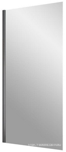 Душевая перегородка, неподвижная, 96x190 см, профиль черный матовый, стекло прозрачное QuickNano ZZ Vegas Glass EAF EAF LUX 96 02М 01/QuickNano