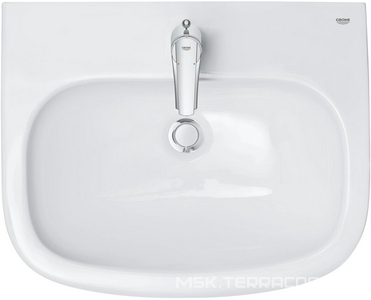 Раковина подвесная 59,5x48,2 см, 1 отверстие под см-ль, цв. белый, ZZ Grohe Euro Ceramic 39335000