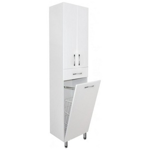 Пенал напольный Style Line Эко Стандарт 48 см с бельевой корзиной, белый ZZ Style Line 
Эко Стандарт ЛС-00000249