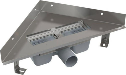 Угловой водоотводящий желоб , БЕЗ решетки ZZ AlcaPlast ARZ1 ARZ1/8595580500238