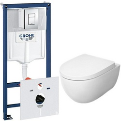 Комплект  Система инсталляции для унитазов Grohe Rapid SL 38775001 4 в 1 с кнопкой смыва| 49x36x35