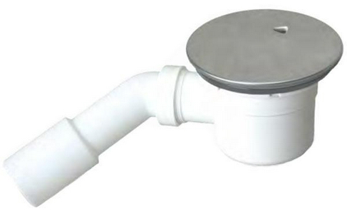 Сифон для поддона, с круглой крышкой сливного отверстия, (цв. хром), для поддонов со сливн. отв. 90мм, WINKIEL/RAWIPLAST ZZ Winkel Rawiplast A407CH50