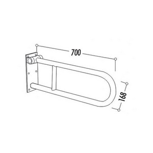 Поручень захватный для инвалидов, настенный ZZ Creavit Универсал TB110