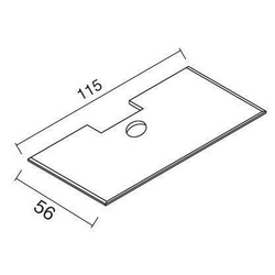 Столешница 115х56хh2см, с отверстием под накладную раковину, (мрамор цв. Calacata Oro), (БЕЗ дерев.транспорт.ящика арт.000MG131),  ZZ Oasis Lutetia 0LTTM1151 LCO