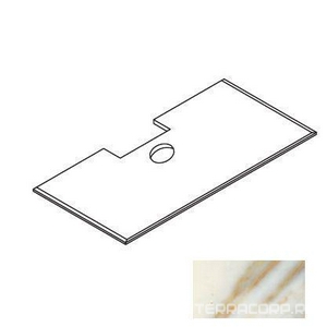 Столешница 115х56хh2см, с отверстием под накладную раковину, (мрамор цв. Calacata Oro), (БЕЗ дерев.транспорт.ящика арт.000MG131),  ZZ Oasis Lutetia 0LTTM1151 LCO