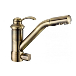 Смеситель Zorg Clean Water ZR 400 KF-47-BR для кухонной мойки| 8x21x25