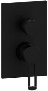 Смеситель для душа, встраиваемый в стену, с переключателем (девиатор-картридж), (цв.черный матовый),  ZZ Paffoni Ringo RIN018NO/M