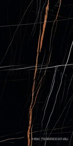 Керамогранит для пола и стены Kerranova Marble Trend Керамогранит K-1004/MR черный матовый 60х120 K-1004/MR/600x1200x10