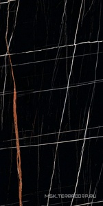 Керамогранит для пола и стены Kerranova Marble Trend Керамогранит K-1004/MR черный матовый 60х120 K-1004/MR/600x1200x10