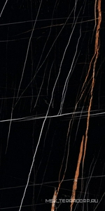 Керамогранит для пола и стены Kerranova Marble Trend Керамогранит K-1004/MR черный матовый 60х120 K-1004/MR/600x1200x10