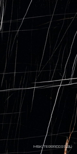 Керамогранит для пола и стены Kerranova Marble Trend Керамогранит K-1004/MR черный матовый 60х120 K-1004/MR/600x1200x10