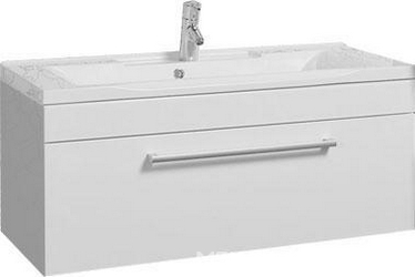 Тумба Мадрид с одним ящиком  796*400*441, цвет белый, крепеж в комплекте ZZ