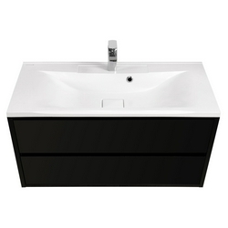 Римини 100 тумба(997*500*445) цвет черный глянец, крепеж в комплекте ZZ