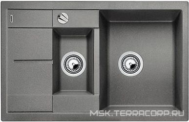 Мойка кухонная Blanco Metra 6 S Compact аллюменталлик| 50x78x19