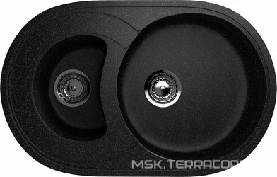 Мойка кухонная Ulgran U-504-308 черная 46x74x17 Ulgran u-504 s378466