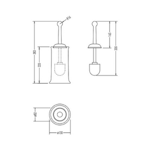 Ёрш напольный (цв. хром / колба керамика),  ZZ Devon & Devon New York NY120CR