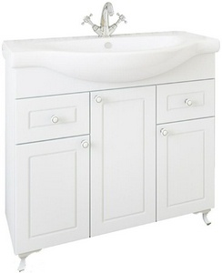 Тумба (подвесная/наполная, ножки/крепления в комплекте) для комплекта Sanflor  85, цв.белый ZZ Sanflor Софи С0002224