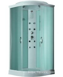 Душевая кабина Timo Eco TE-0701, ГМ спины, профиль белый, стекло матовое, аксессуары, зеркало в компл., ZZ