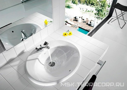 Раковина 56x47.5 см. встраиваемая сверху,  KL Roca Ява 327863000