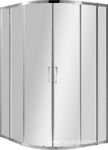Душевой уголок (980-1005)x(980-1005)х1950 мм, 1/4 круга, (стекло прозр.Idrorepellente 6мм, фурн.цв.хром),  ZZ Cezares Molveno MOLVENO-R-22-80+20-C-Cr-IV