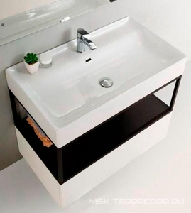 Вставка в дно сварного металлического каркаса под раковину, 76х42х1,6см, (цв.Nero),  ZZ Cezares Cadro CADRO-80-MENS-NERO