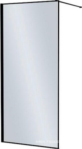 Душевая перегородка Iddis Slide SLi8BS1i23 Walk In 100*195, профиль черный, стекло прозрачное ZZ Iddis slide SLi8BS1i23