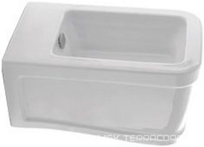 Биде подвесное с 1 отв. д/смес., 36х56хh30см,  (хром. заглушка перелива в компл.)  Quadro ZZ Ceramica Cielo Opera OPBSQ Gloss White