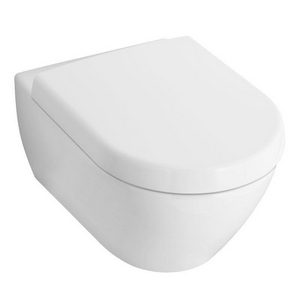 Унитаз подвесной 355х480мм, укороченный, (БЕЗ сиденья арт.9M69S101), крепёж в компл., (цв. 01 white),  ZZ Villeroy & Boch Subway 2.0 56061001