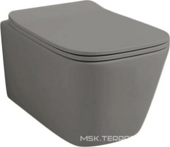 Унитаз подвесной 36х52см, безободковый, БЕЗ сиденья, крепёж в компл., (цв. grey olive),  ZZ ArtСeram A16 ASV003 15;00