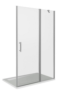 Душевое ограждение "MOKKA" WTW-140-C-WE 1400 мм (для Г-образного или как дверь в нишу) проф.алюминий белый, прозрачн.стекло, БЕЗ поддона, БЕЗ боковой Good Door Mokka МК00008