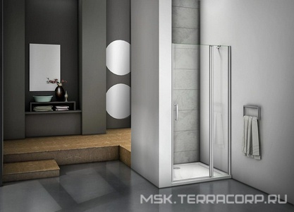 Душевое ограждение "MOKKA" WTW-140-C-WE 1400 мм (для Г-образного или как дверь в нишу) проф.алюминий белый, прозрачн.стекло, БЕЗ поддона, БЕЗ боковой Good Door Mokka МК00008