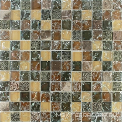 Мозаика Glass & Stone FXD010 комбинированная  (чип 23x23) ZZ|30x30