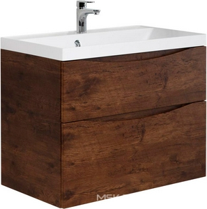 База под раковину подвесная с двумя выкатными ящиками 600x450x600 мм, цвет Rovere Moro,  ZZ BelBagno Marino MARINO-H60-600-2C-SO-RW-P