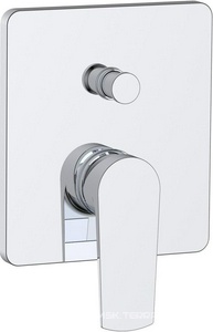 Смеситель для душа, встраиваемый в стену, с переключателем, (цв.хром),  ZZ BelBagno Carin CAR-BASM-CRM