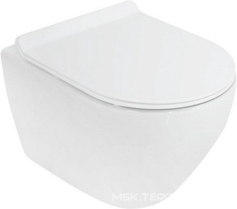 Унитаз подвесной, безободковый 370х505мм, (без сиденья),  Cezares Stylus CZR-513-TH-R