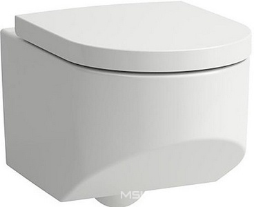 Унитаз подвесной, безободковый Rimless, 530х370мм, без сиденья, крепеж в компл.,  ZZ Laufen Sonar 8.2034.1.000.000.1